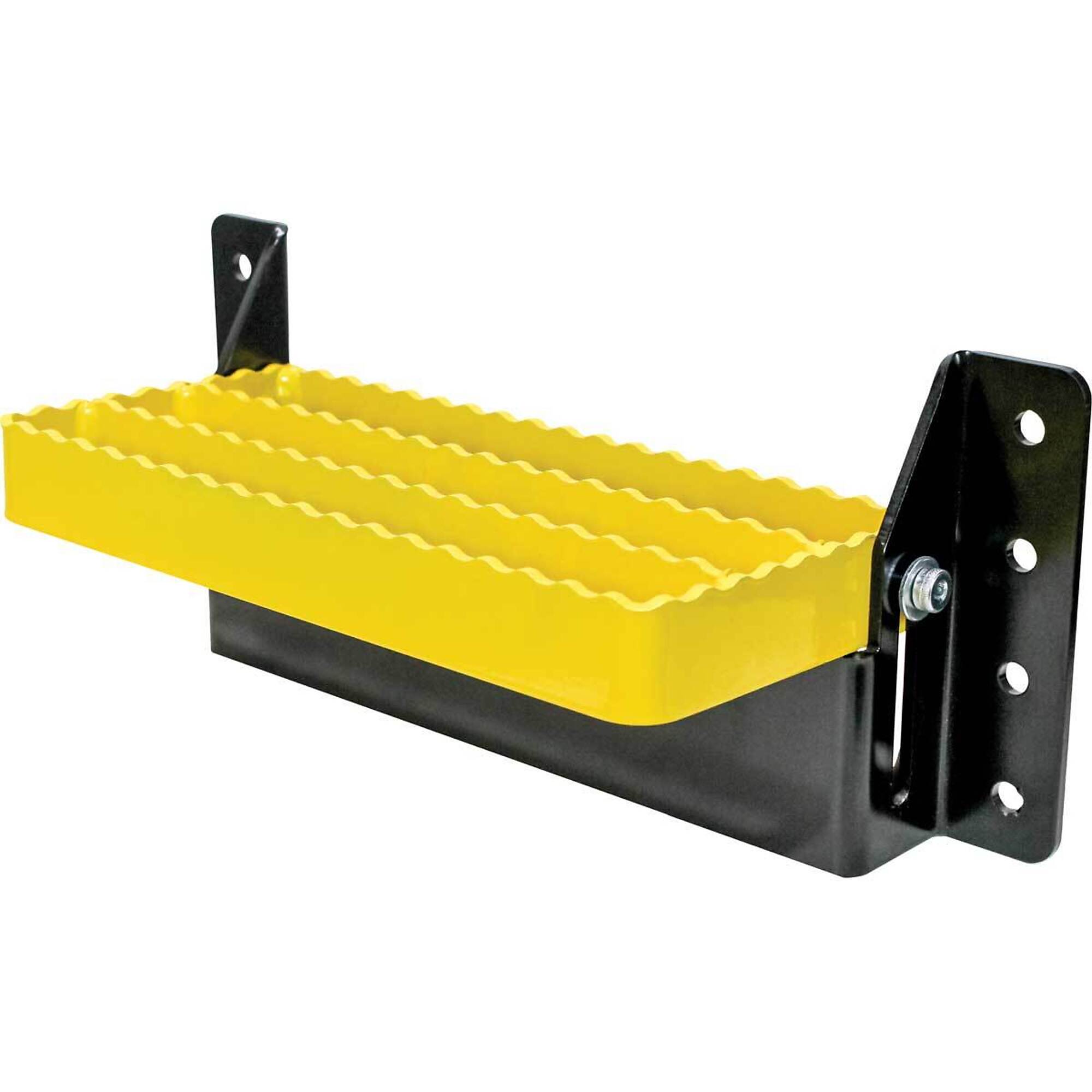 K & M, Universal Flip-Up Tractor Step, Yellow/Black, Model# 3452